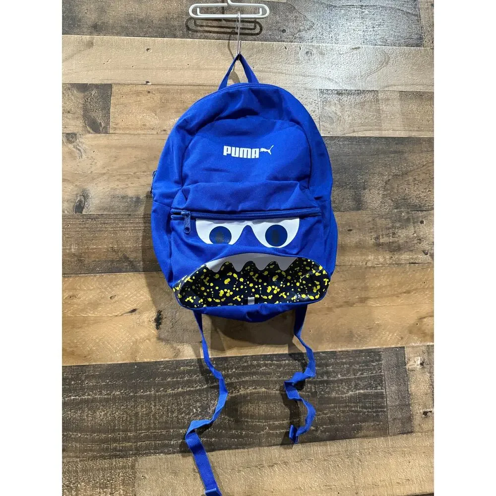 PUMA Kids Backpack-Blue/Monster Face